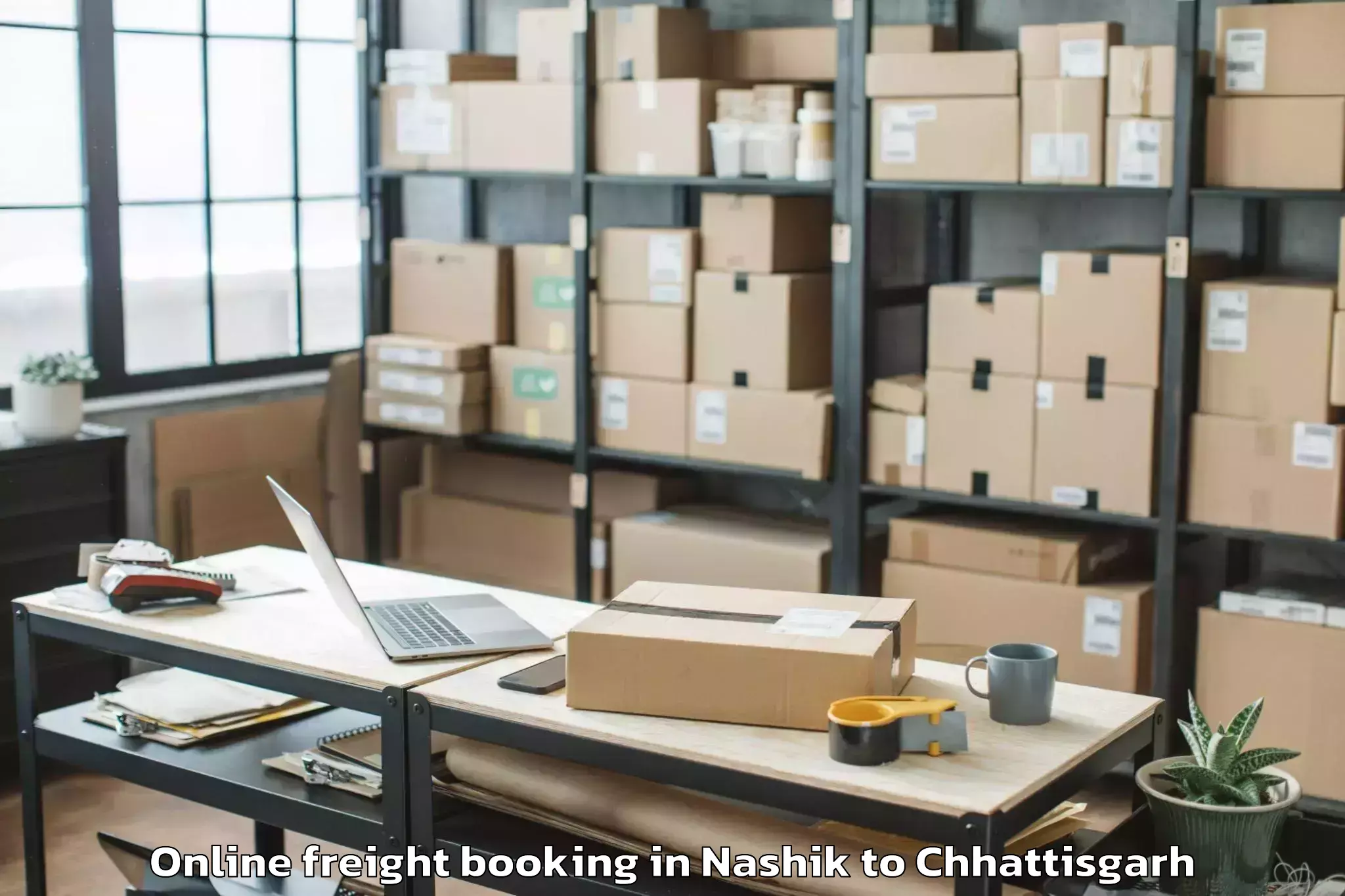 Top Nashik to Bhalai Online Freight Booking Available